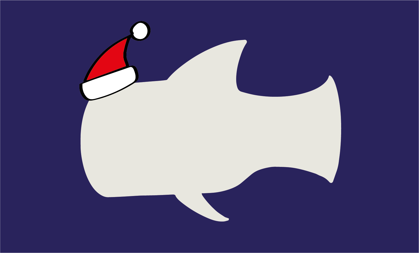 Beerblefish fish logo with Santa hat on