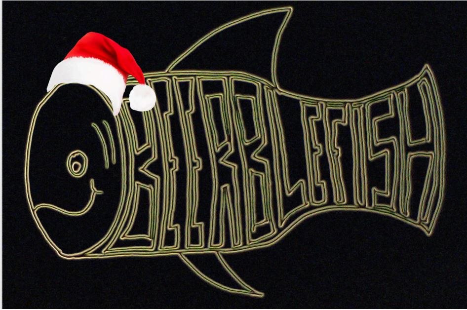 Original Beerblefish logo with a santa hat on