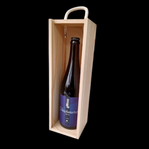 Beerblefish Cashmere Brut IPA in wooden gift box